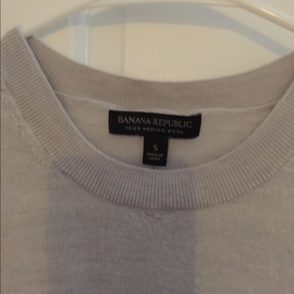 Banana republic lt gray wool sweater shell S - Picture 4 of 4